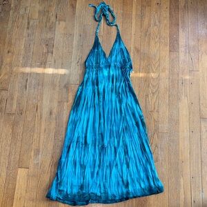 Lani Elegant Blue Halter Dress